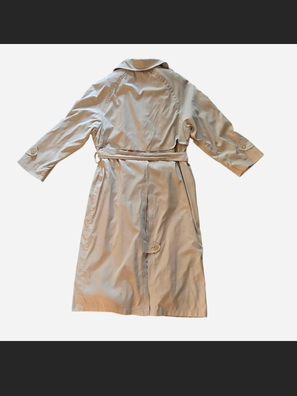 London Fog Lightweight Pale Beige Trench Jacket - Picture 2 of 8